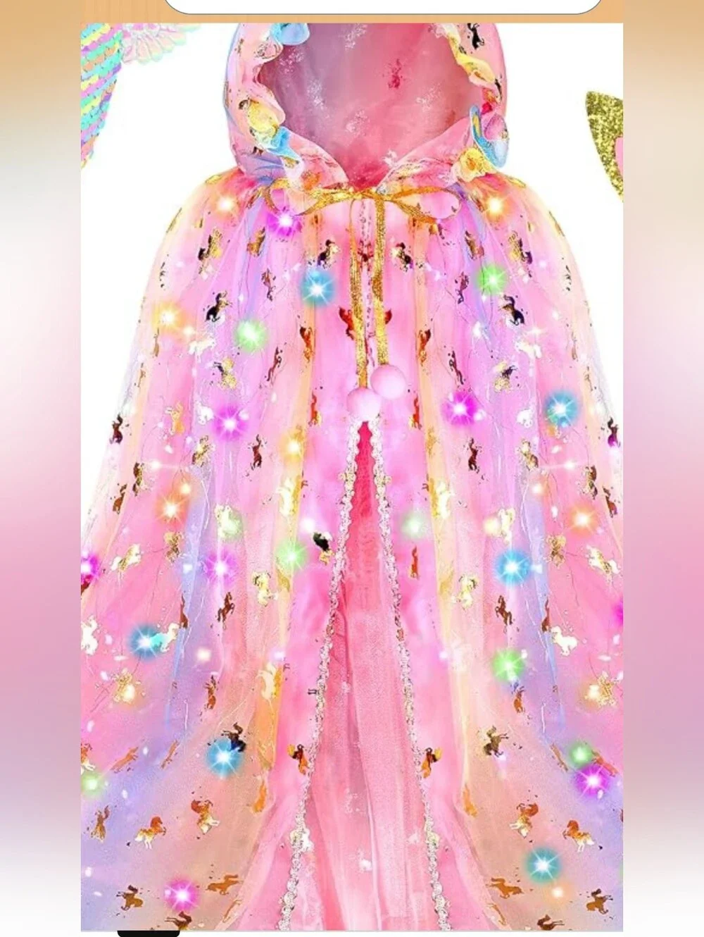Unicorn cape magical pink